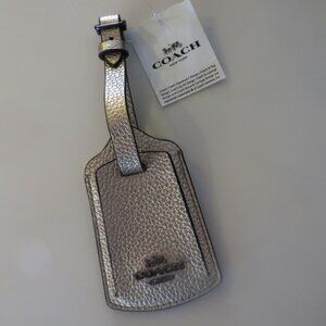 NWT Tags Metallic Pebble Leather Luggage Tag  Style  #79687